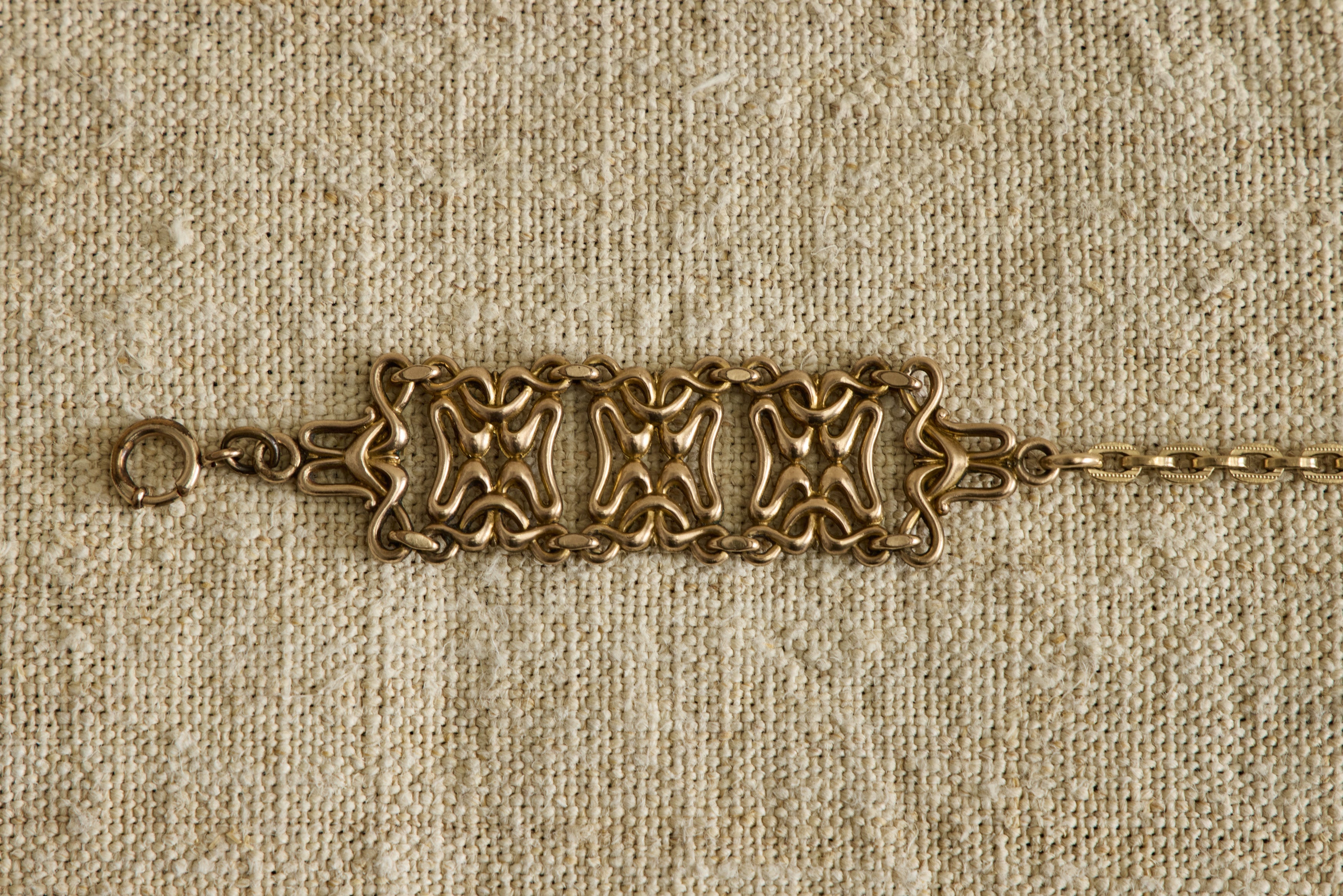 Nicky Kehoe - Early 20th Century Woven Drop Fob Bracelet