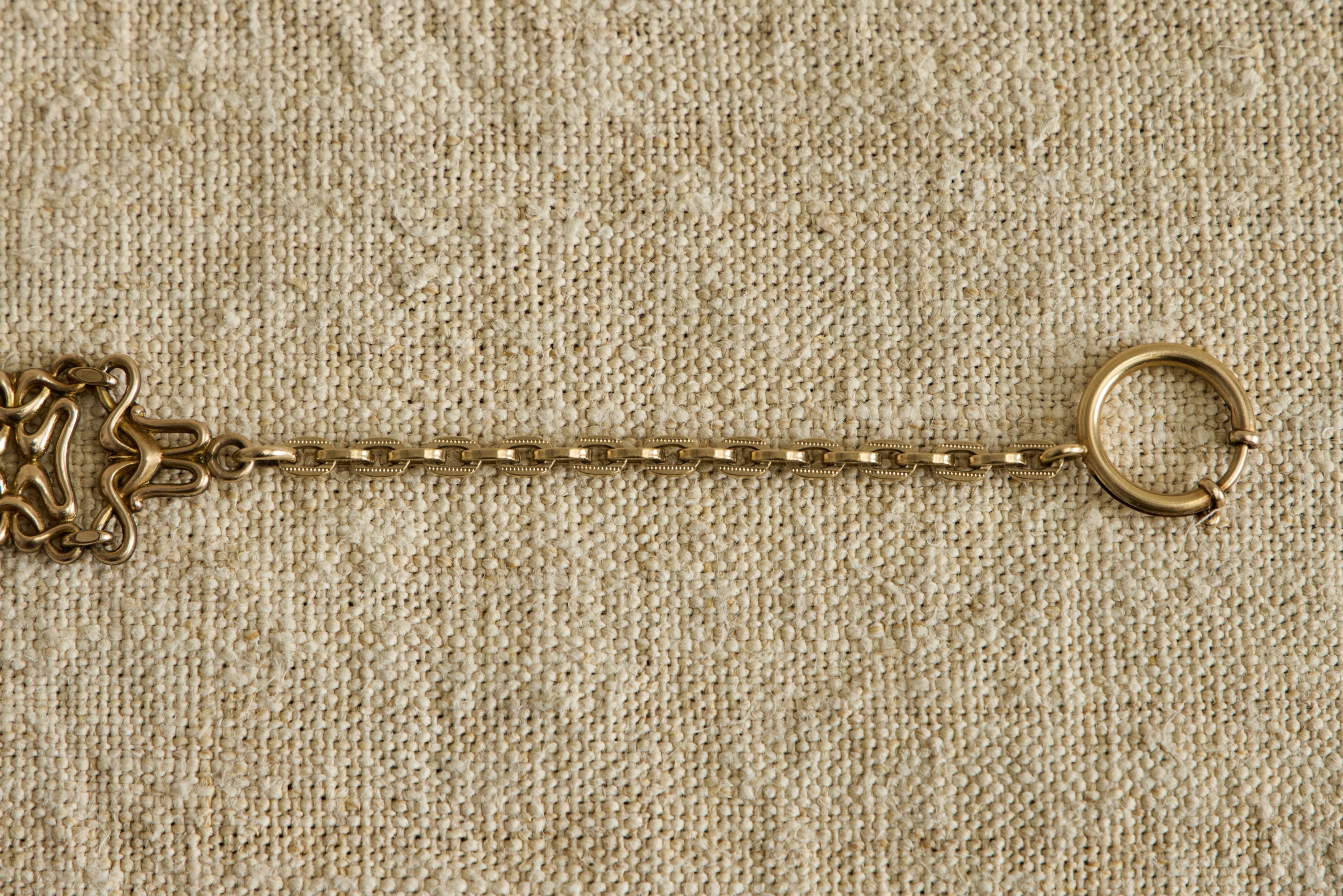 Nicky Kehoe - Early 20th Century Woven Drop Fob Bracelet