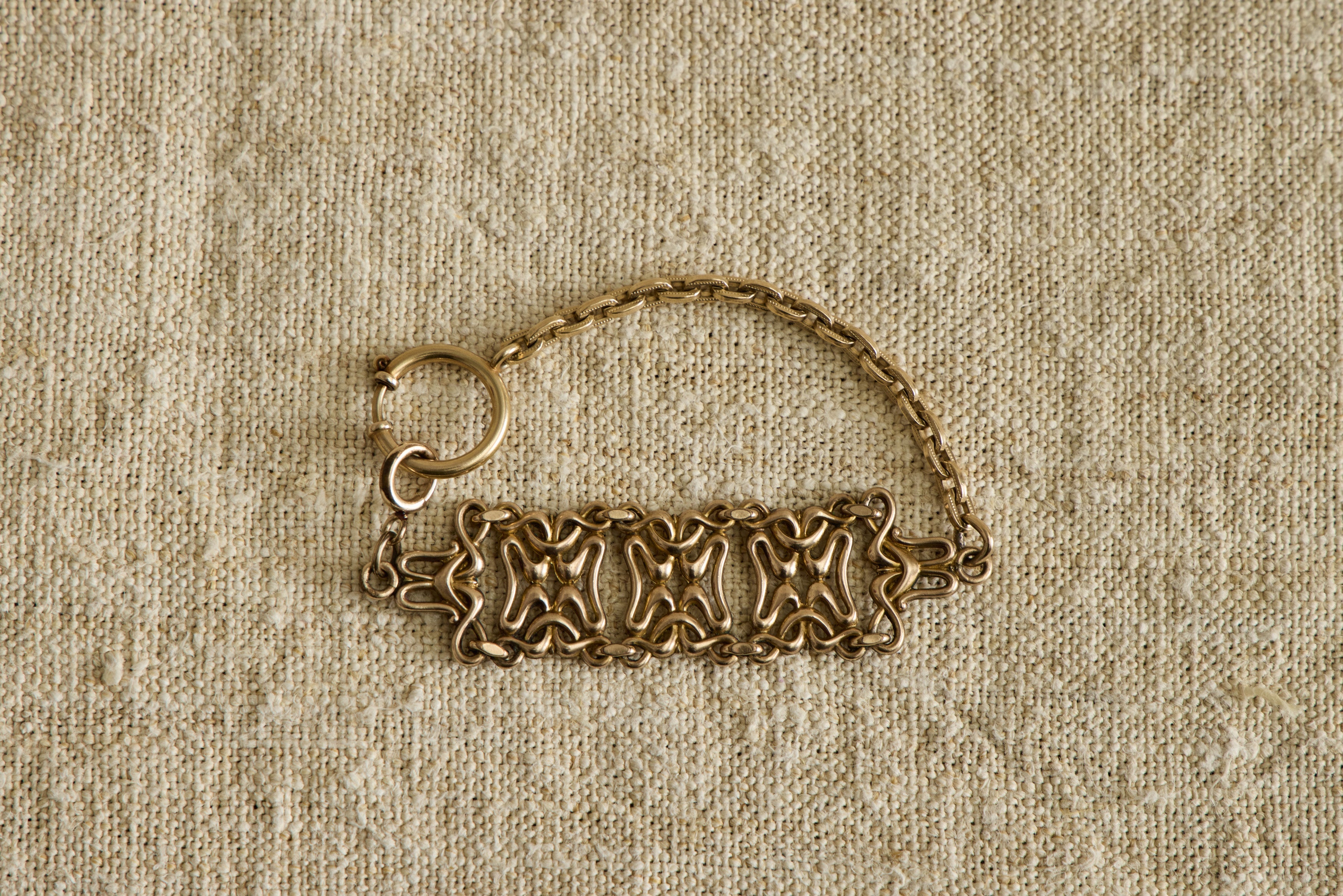 Nicky Kehoe - Early 20th Century Woven Drop Fob Bracelet