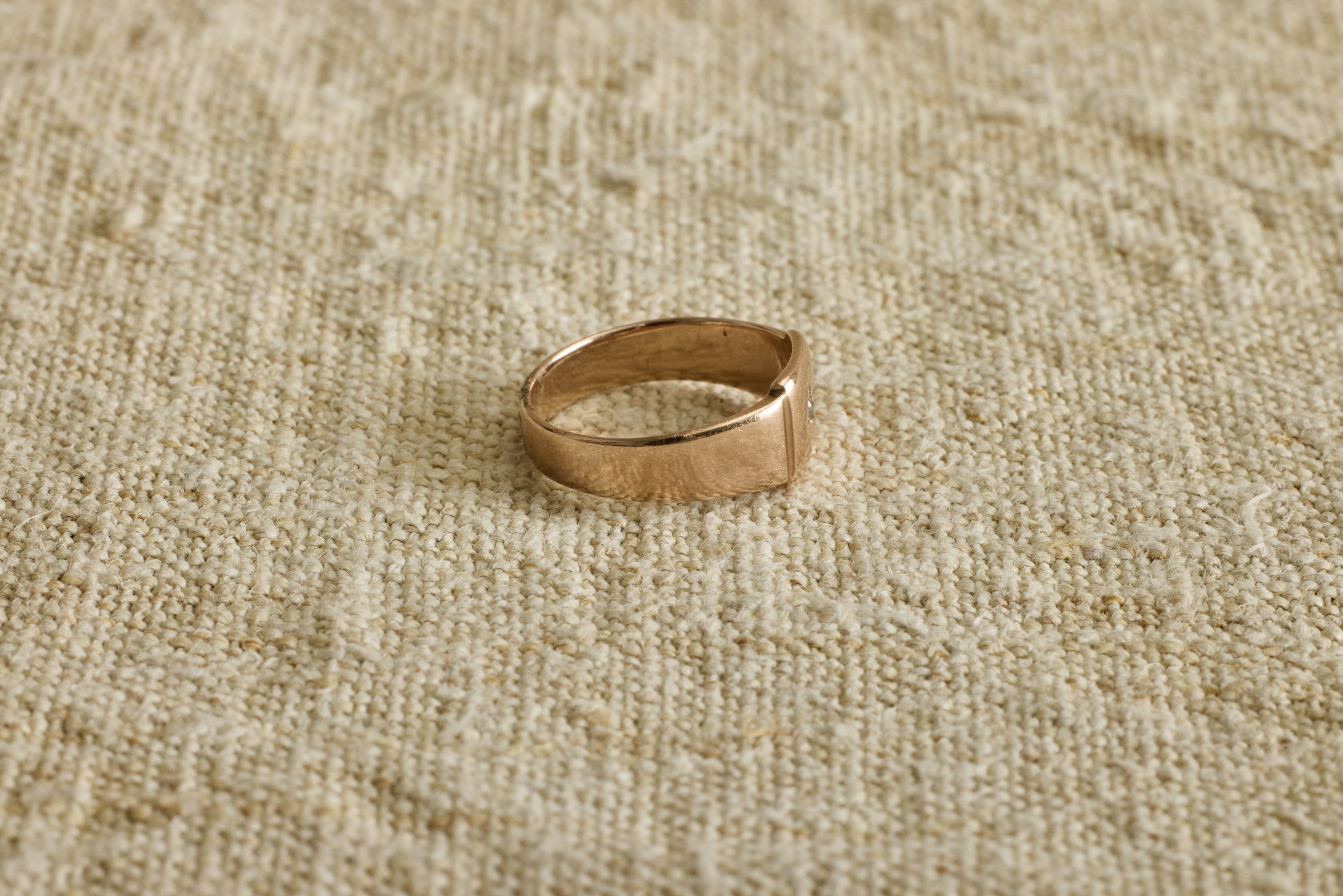 Nicky Kehoe - Late 19th Century Rose Gold and Diamond Signet Ring