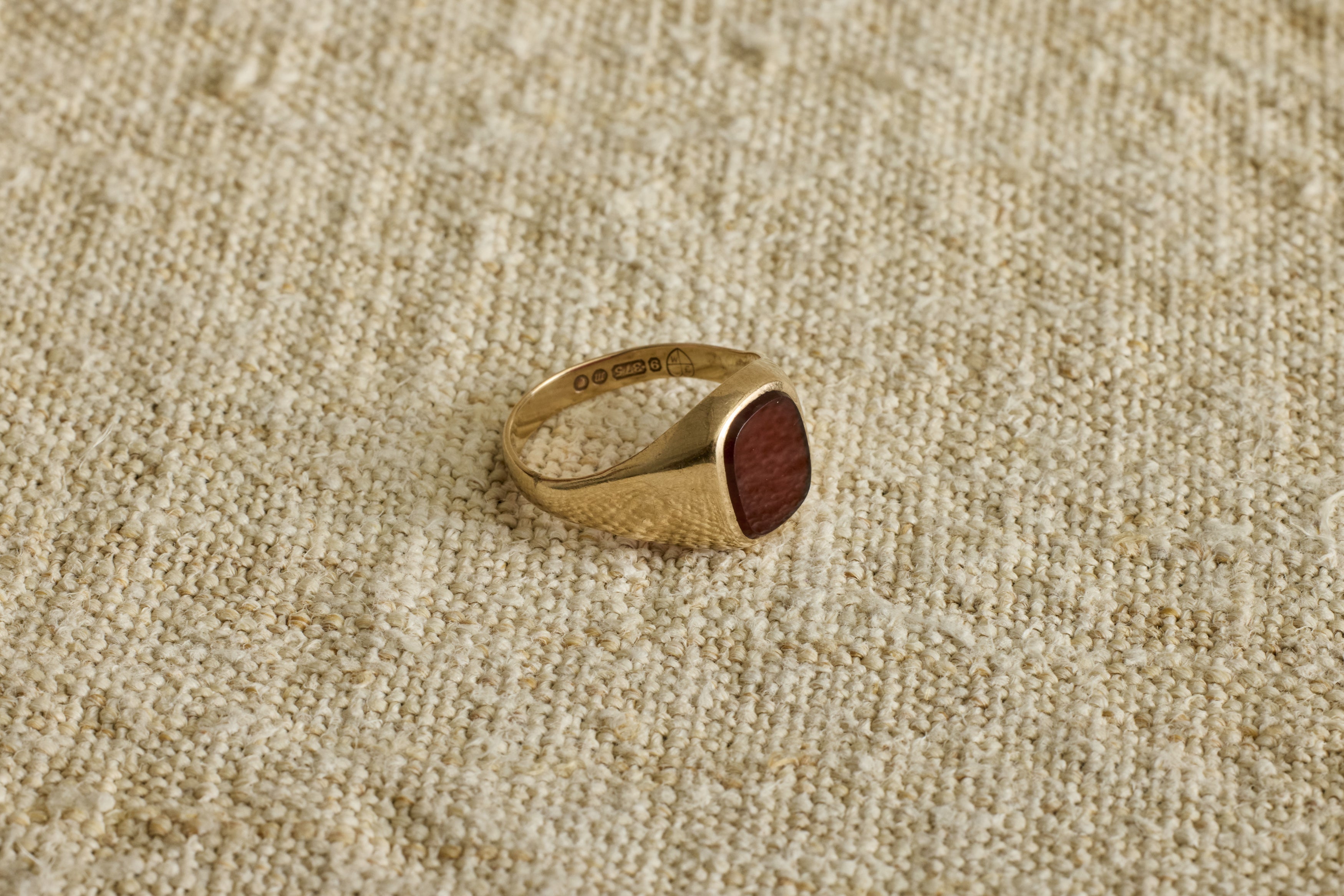 Nicky Kehoe - 1970s Gold and Carnelian Square Signet Ring