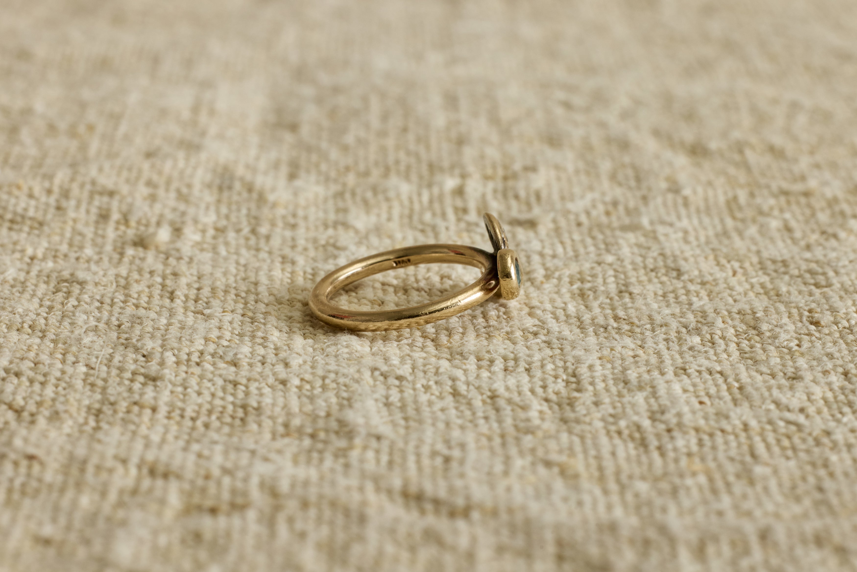 Nicky Kehoe - Handmade 1960s Gold, Diamond & Tourmaline Ring