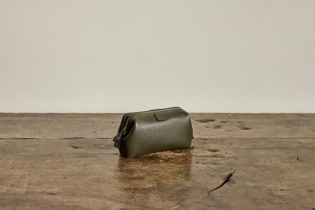 Nicky Kehoe - Olive Leather Travel Bag, Small