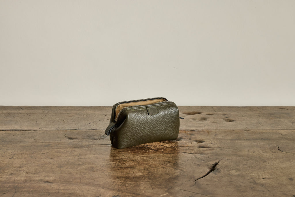 Nicky Kehoe - Olive Leather Travel Bag, Small