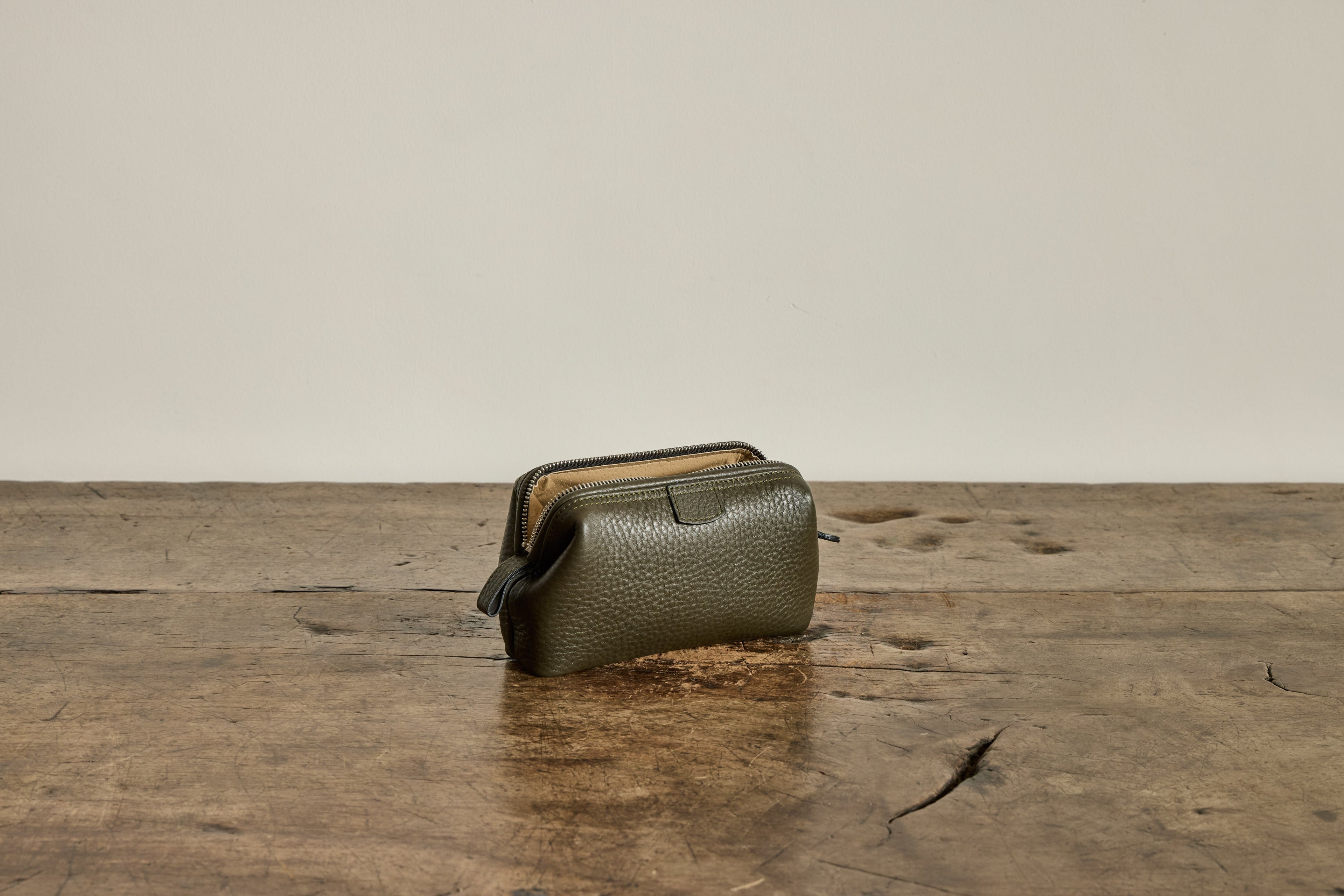 Nicky Kehoe - Olive Leather Travel Bag, Small