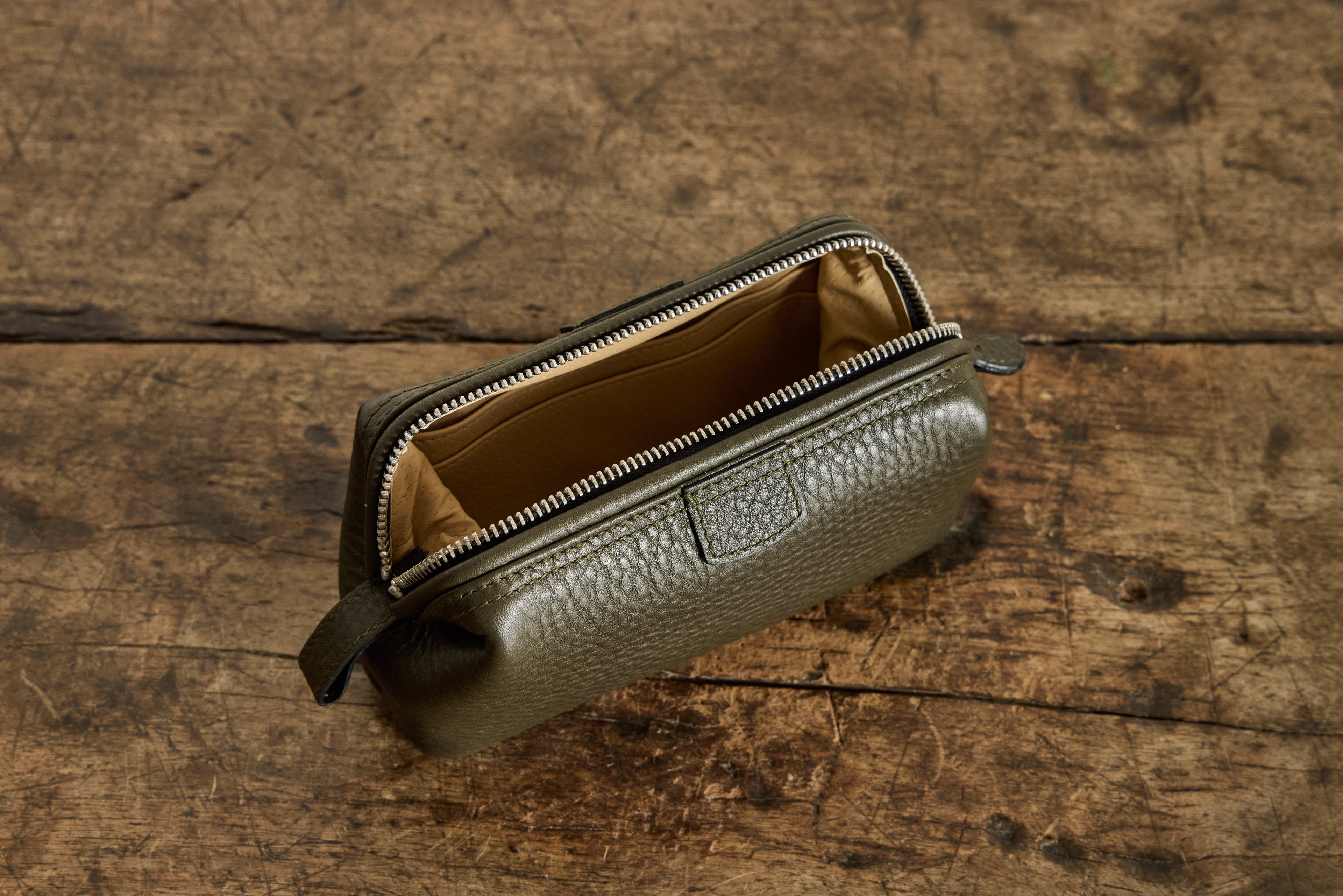 Nicky Kehoe - Olive Leather Travel Bag, Small