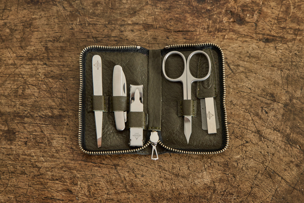 Nicky Kehoe - Olive Leather Manicure Set