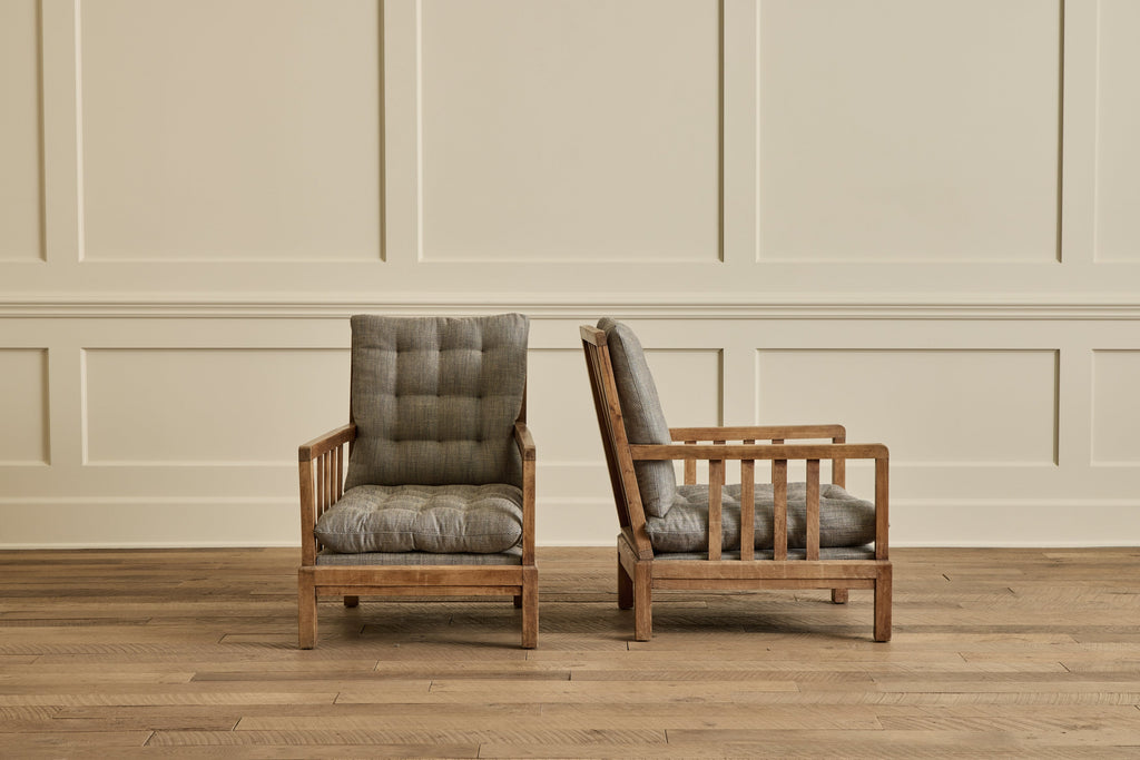 Nicky Kehoe - Pair of French Wood Arm Chairs