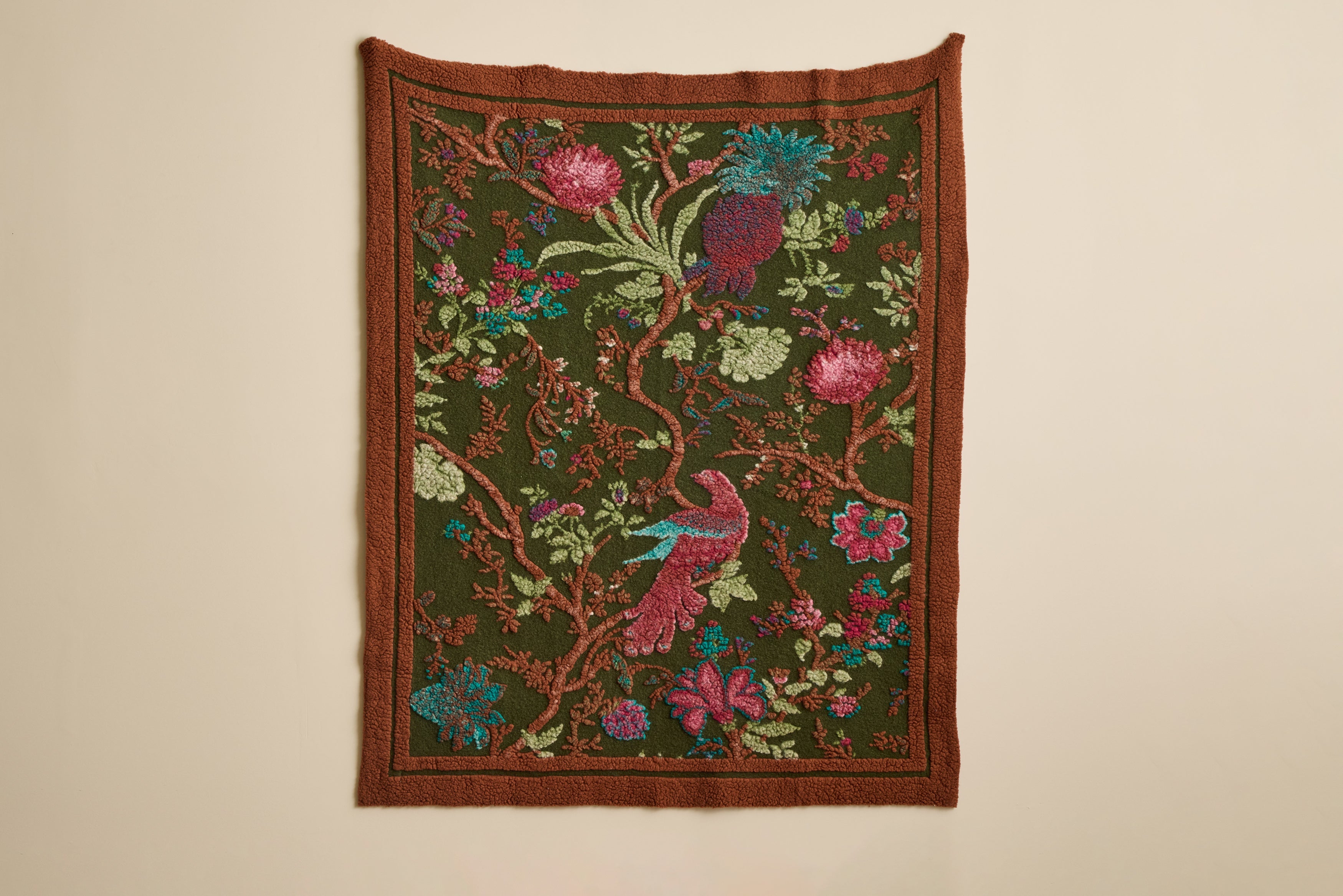 Nicky Kehoe - Italian Wool Throw in Olive