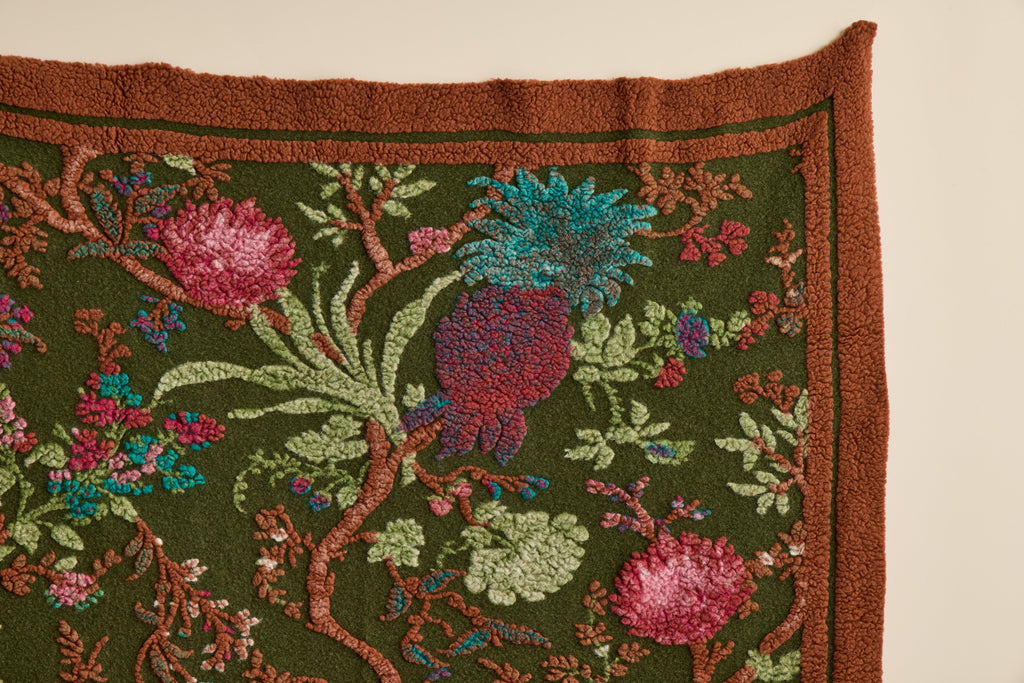Nicky Kehoe - Italian Wool Throw in Olive