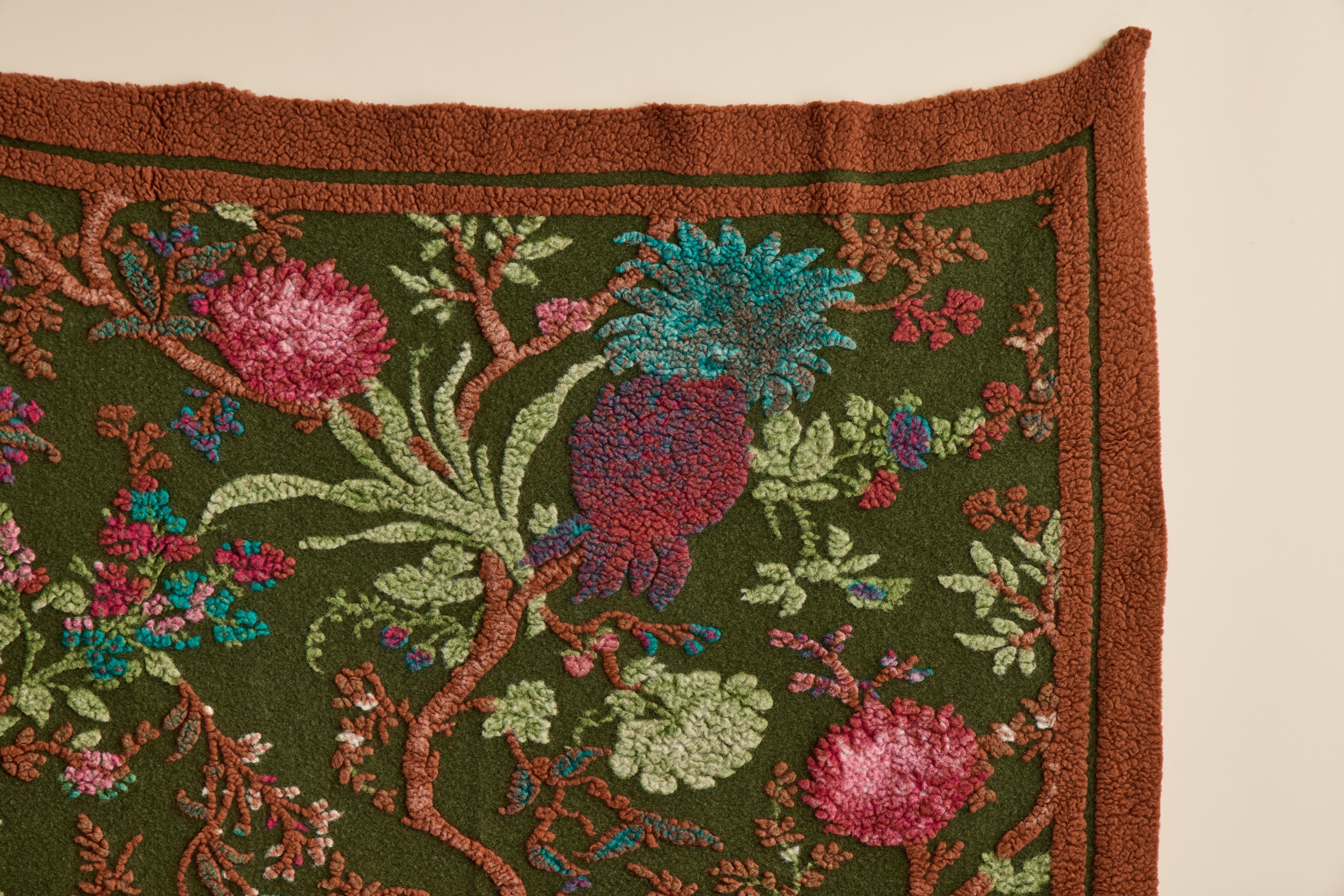 Nicky Kehoe - Italian Wool Throw in Olive