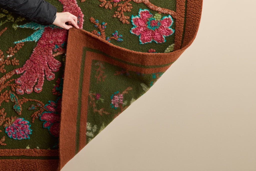 Nicky Kehoe - Italian Wool Throw in Olive