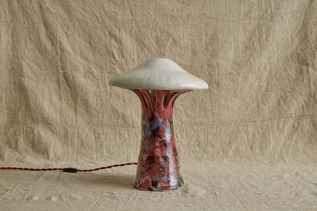 Nicky Kehoe - Shroom Lamp, Bright Pink & White