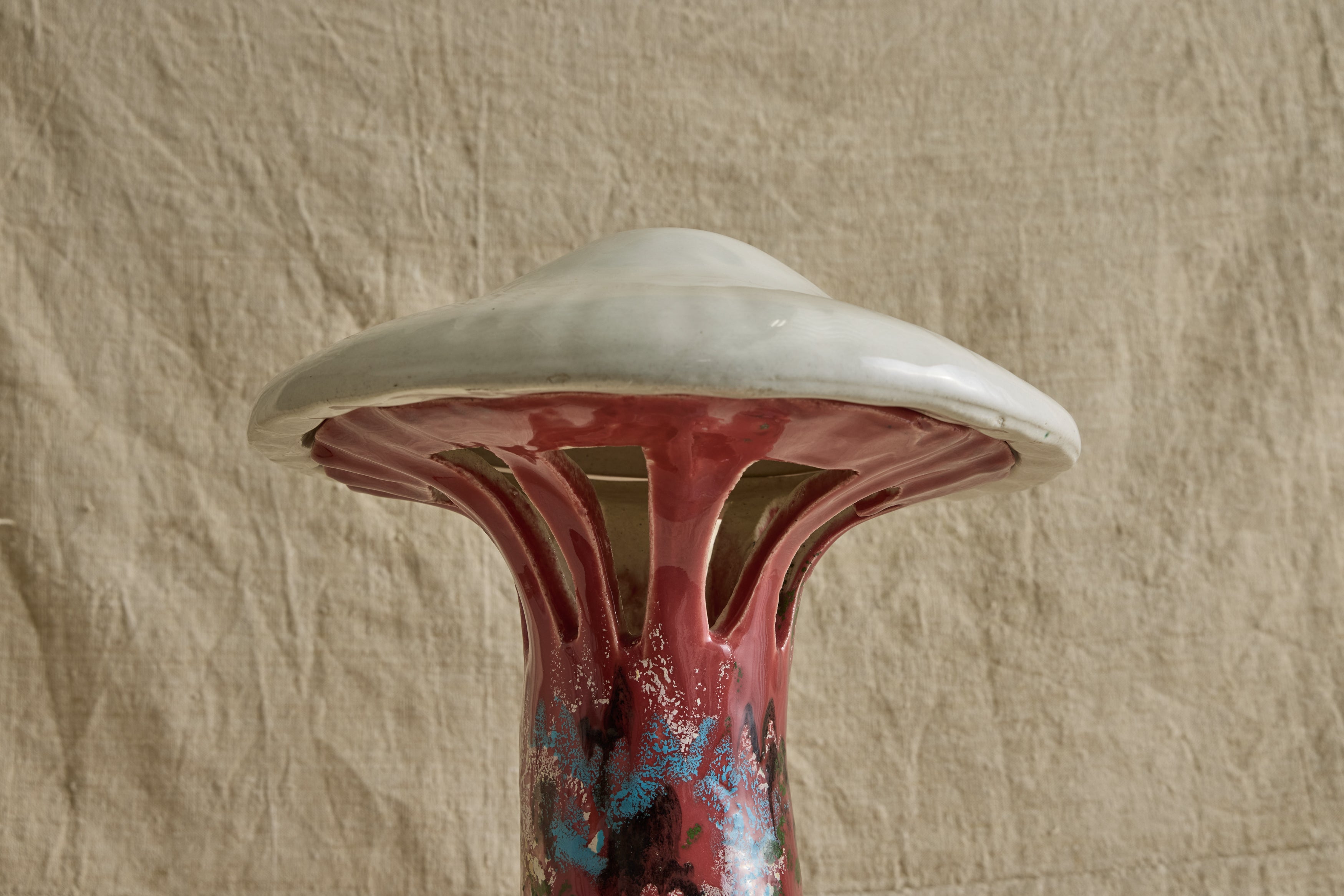 Nicky Kehoe - Shroom Lamp, Bright Pink & White