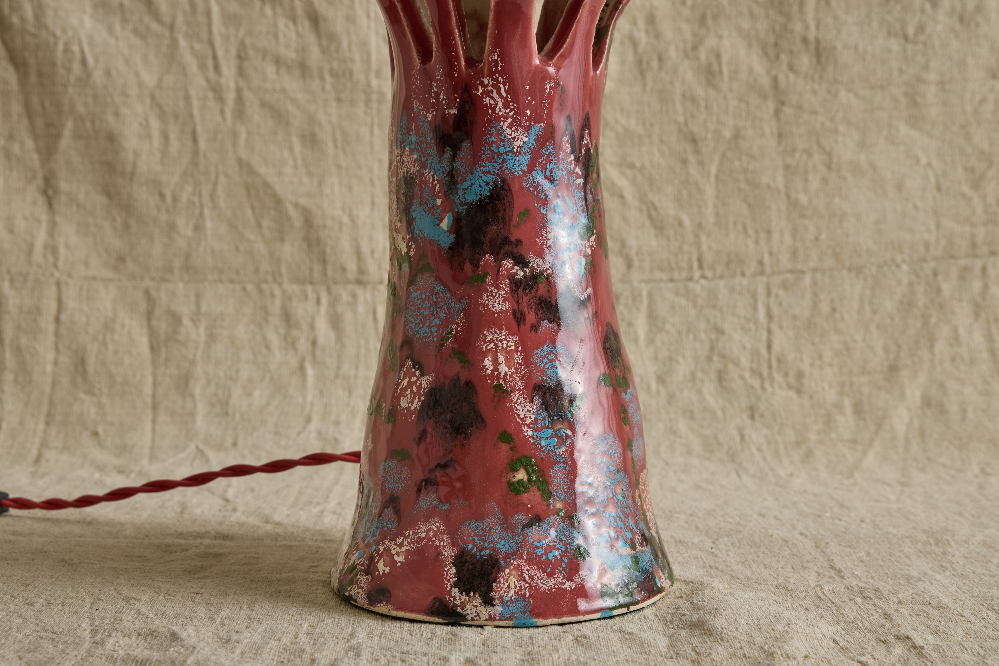 Nicky Kehoe - Shroom Lamp, Bright Pink & White