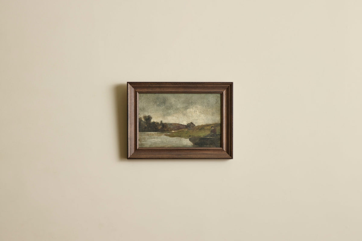 Nicky Kehoe - VTG CANOE LANDSCAPE PAINTING