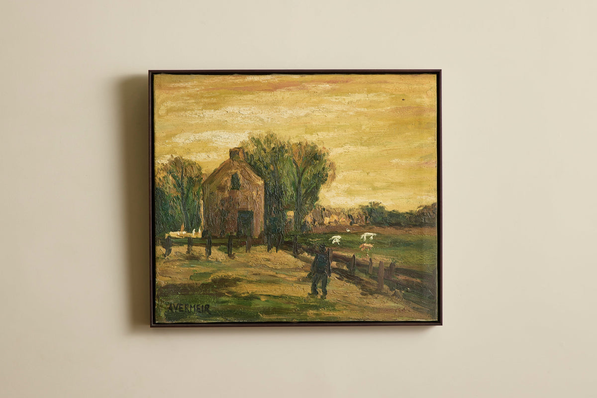Nicky Kehoe - VTG YELLOW SKY FARMSCAPE PAINTING