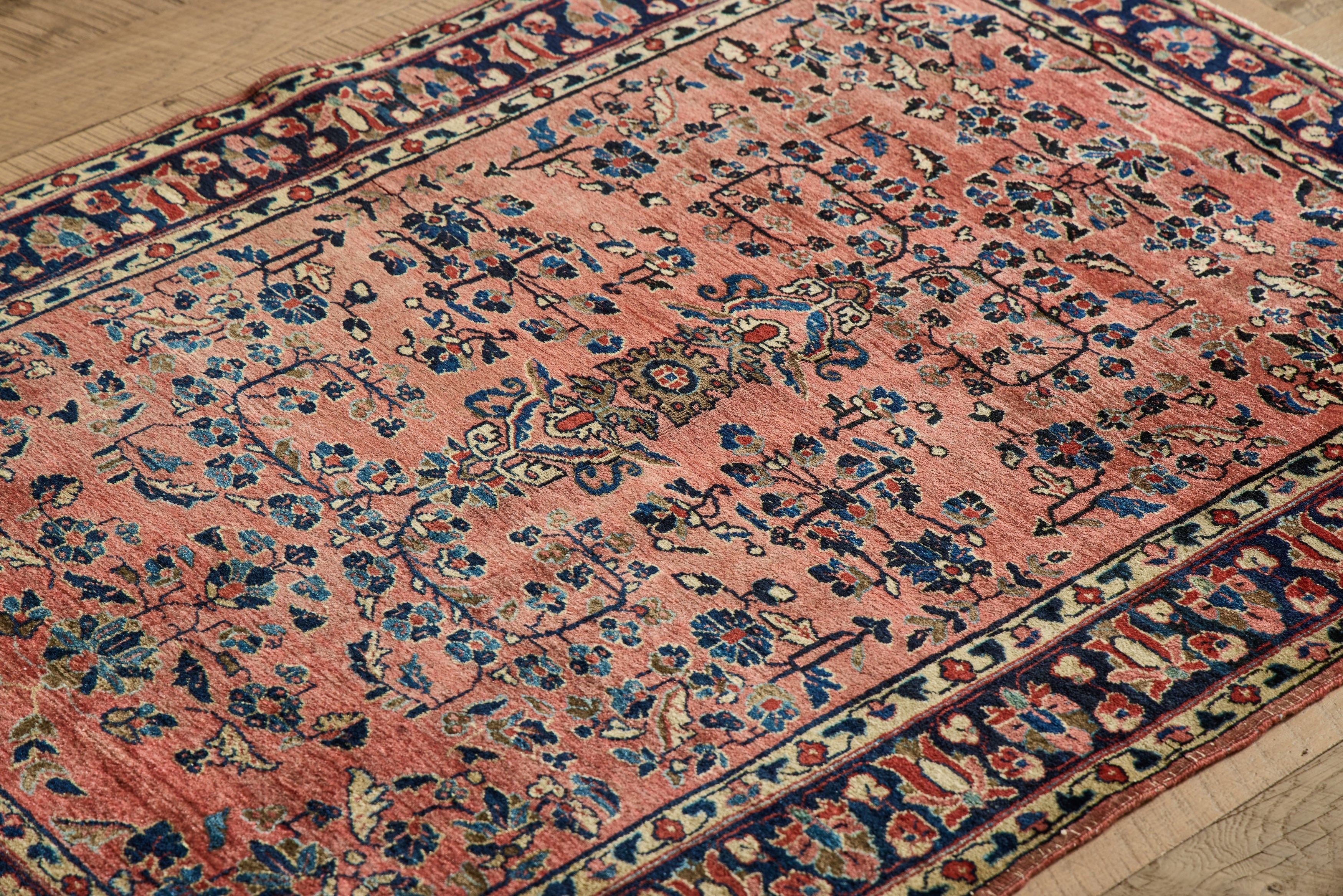 Nicky Kehoe - Rose Pink Sarouk Rug 3'7 X 4'10