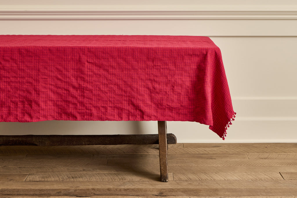 Nicky Kehoe - Soho Tablecloth in Crimson Red