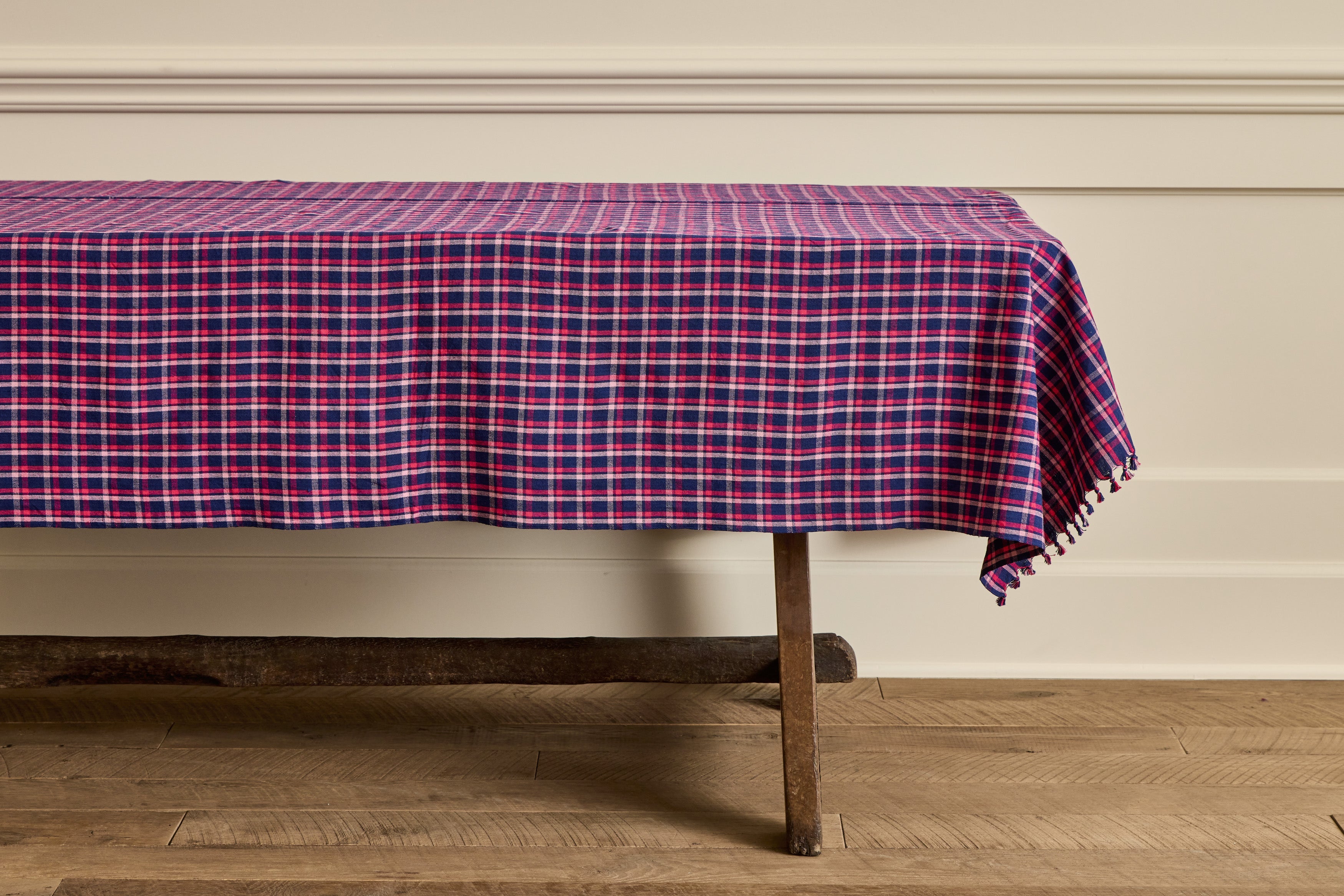Nicky Kehoe - Alexandra Navy Plaid Tablecloth