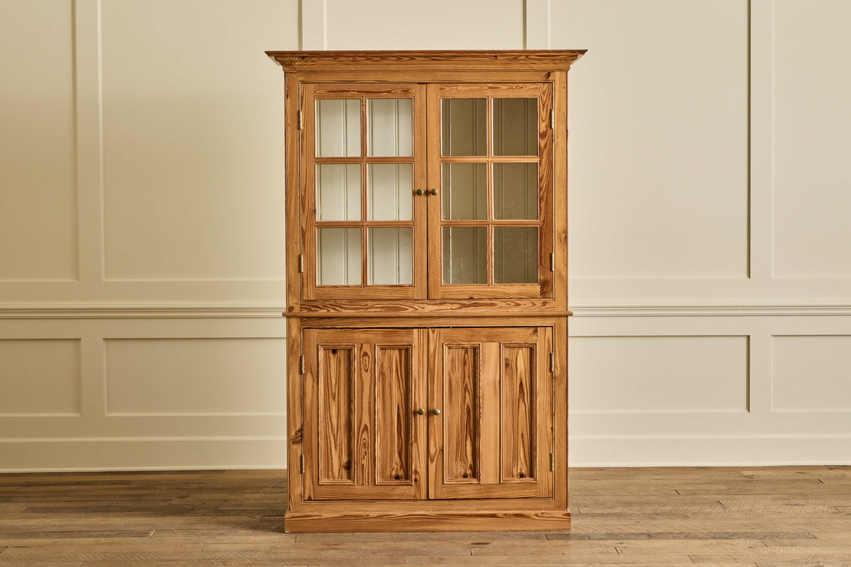 Nicky Kehoe - VTG PINE GLASS DOOR CABINET