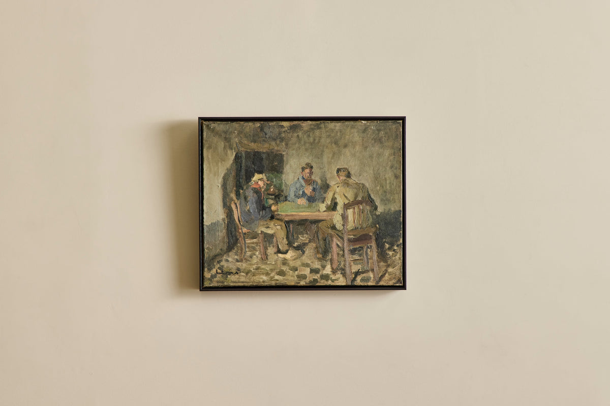 Nicky Kehoe - VTG CARD GAME OIL PAINTING