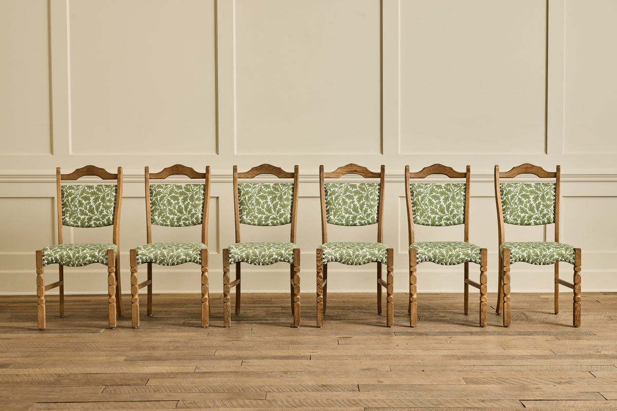 Nicky Kehoe - VTG SET OF 6 DANISH OAK DINING CHAIRS