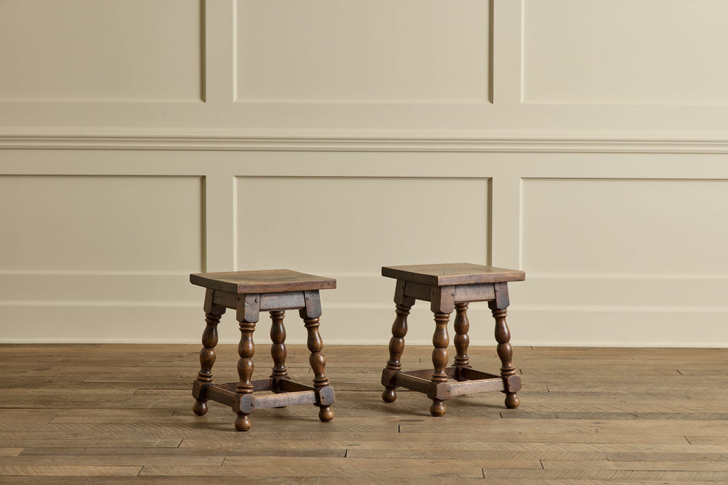 Nicky Kehoe - Pair of Turned Wood Stools