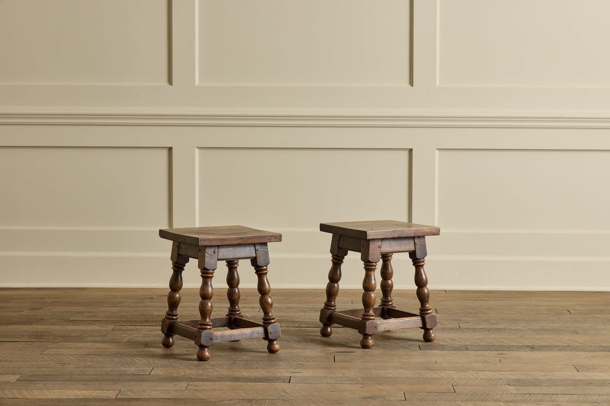 Nicky Kehoe - Pair of Turned Wood Stools