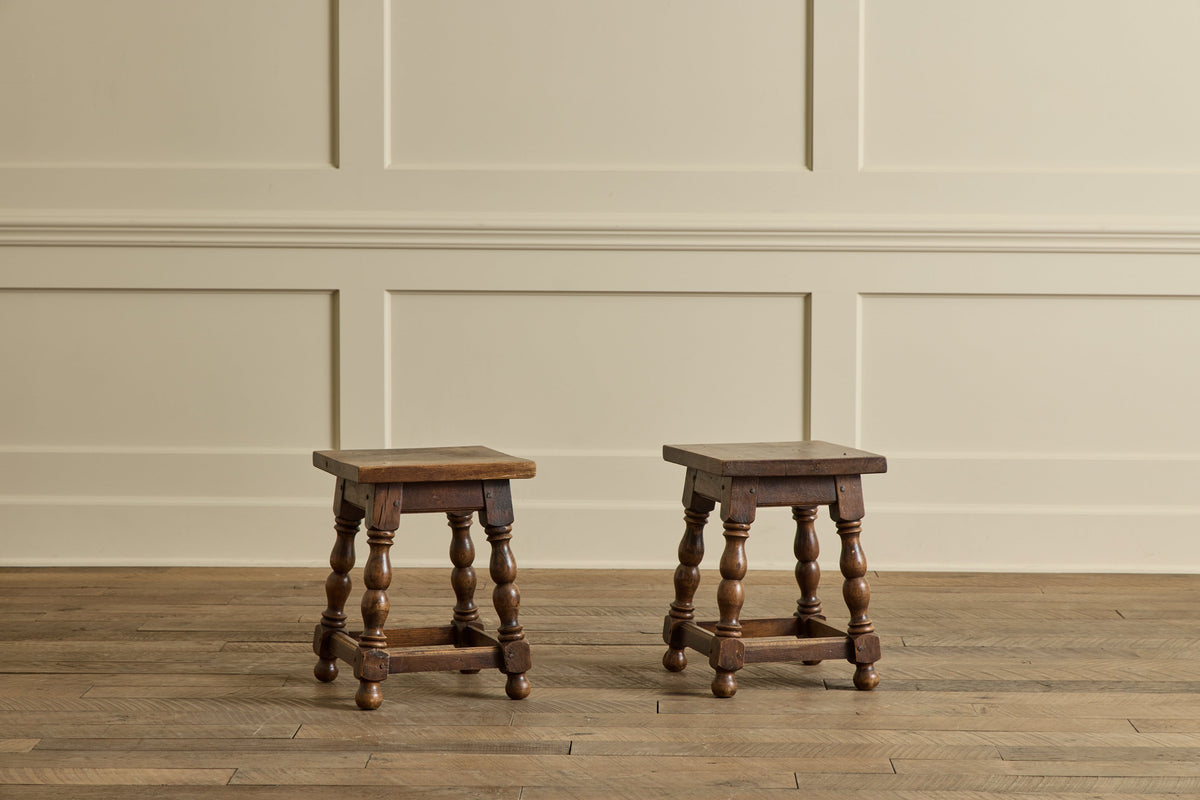 Nicky Kehoe - Pair of Turned Wood Stools