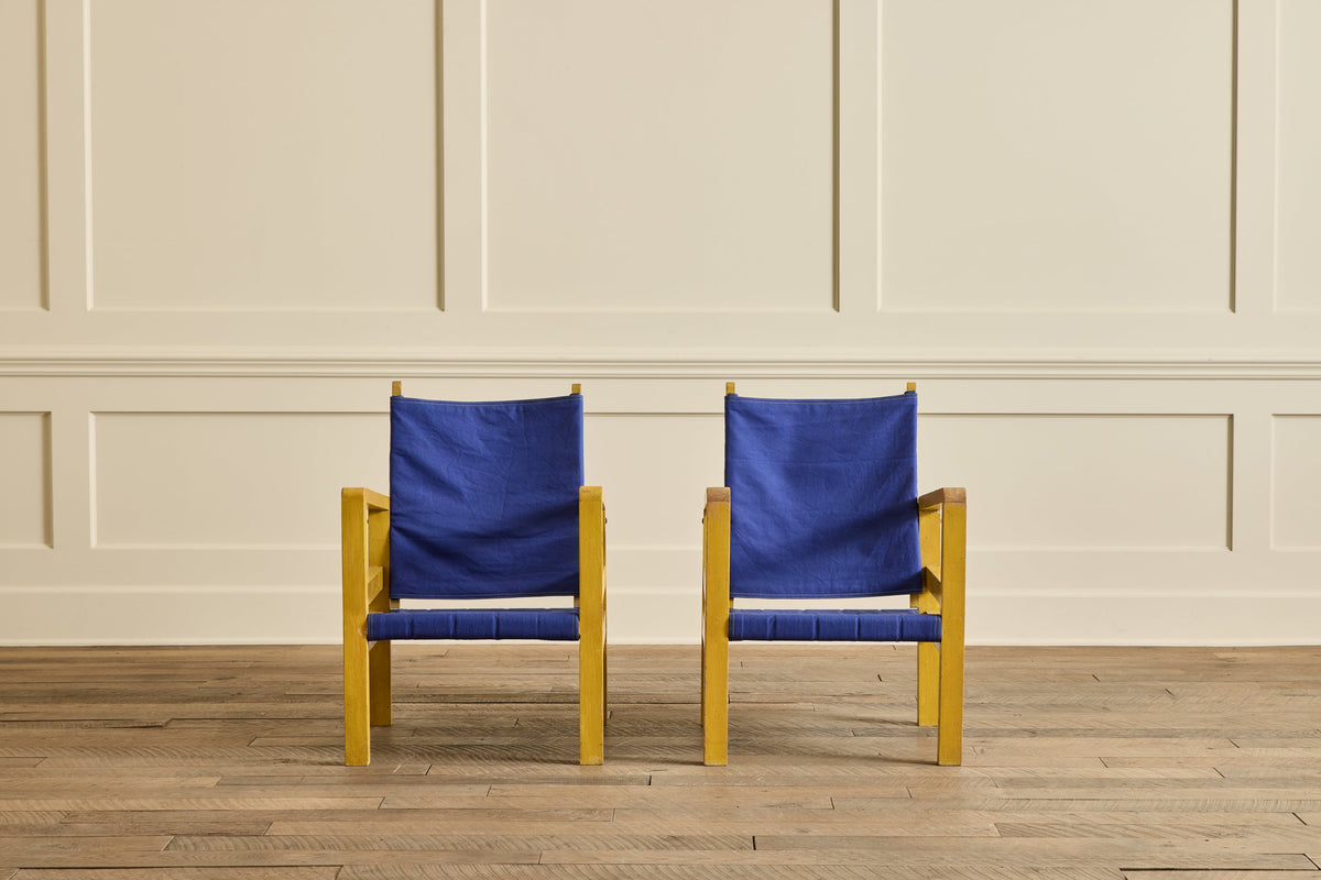 Nicky Kehoe - VTG PAIR OF YELLOW PAINTED SIDE CHAIRS
