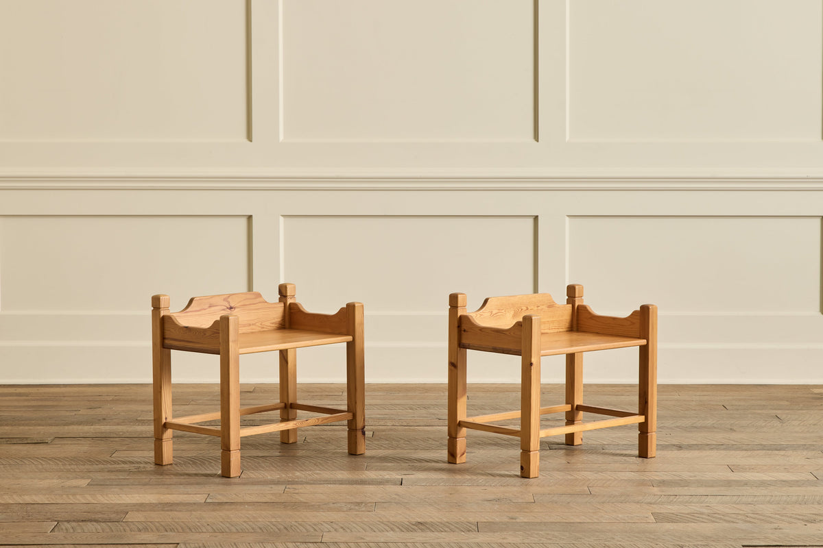 Nicky Kehoe - VTG PAIR OF SCANDINAVIAN PINE NIGHTSTANDS