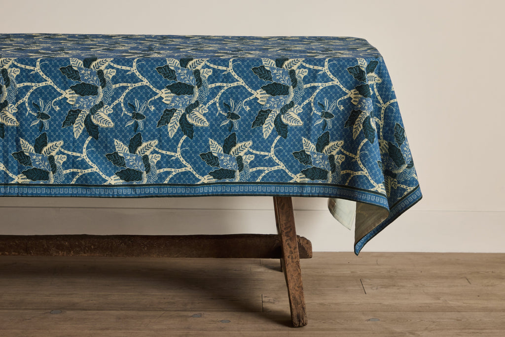 Nicky Kehoe - Night Bloom Tablecloth In Azure