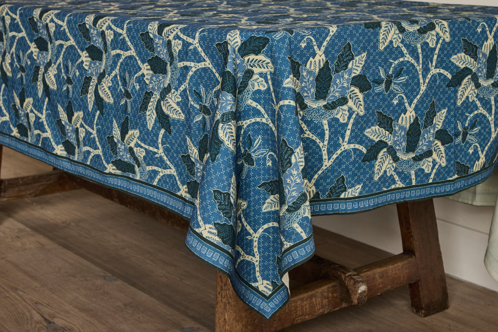 Nicky Kehoe - Night Bloom Tablecloth In Azure