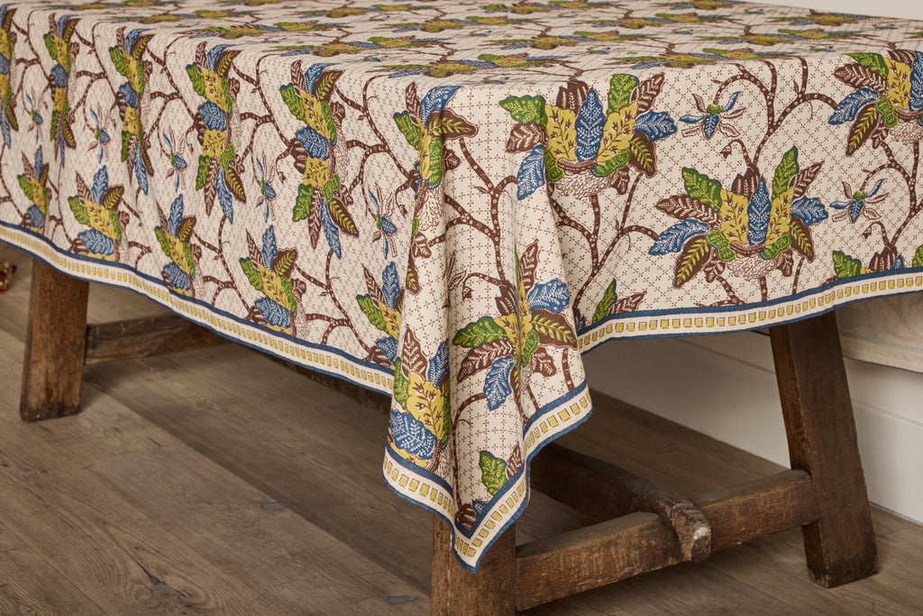 Nicky Kehoe - Night Bloom Tablecloth In Citron Medley