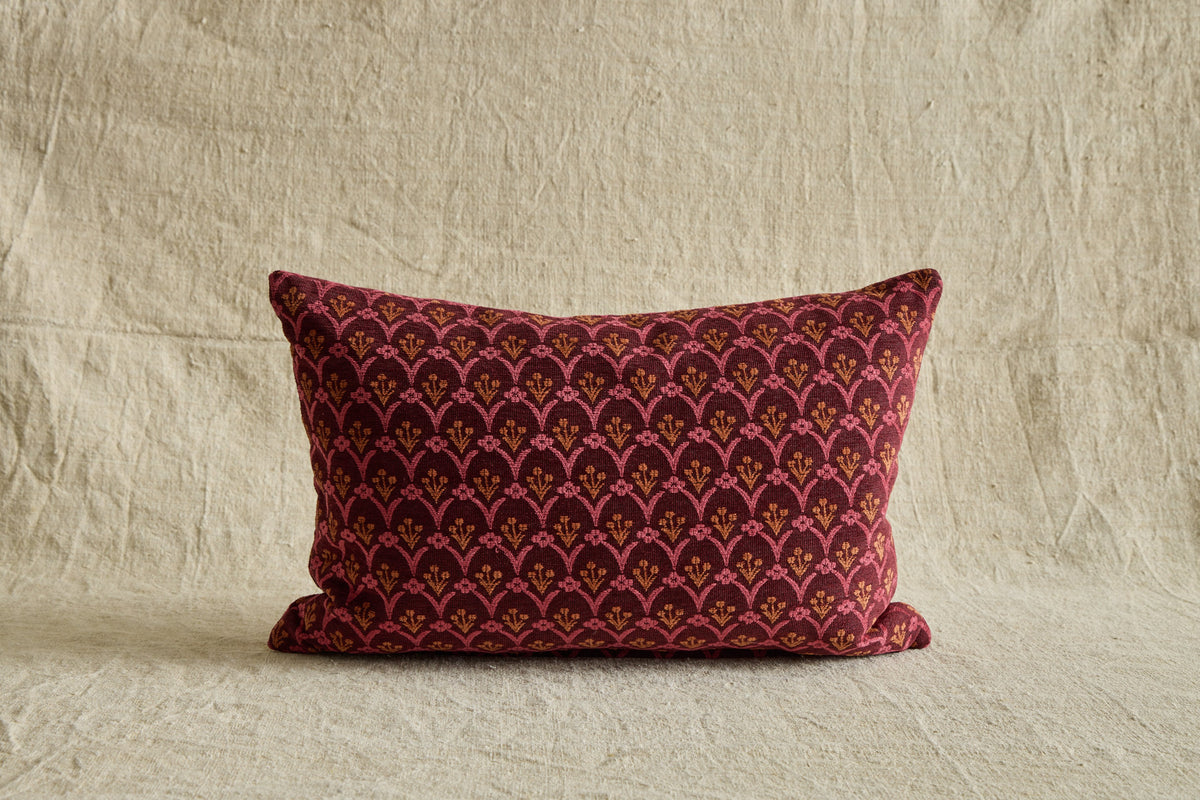 Nicky Kehoe - Susan Deliss Pillow in Pomona Plum/Burnt Orange