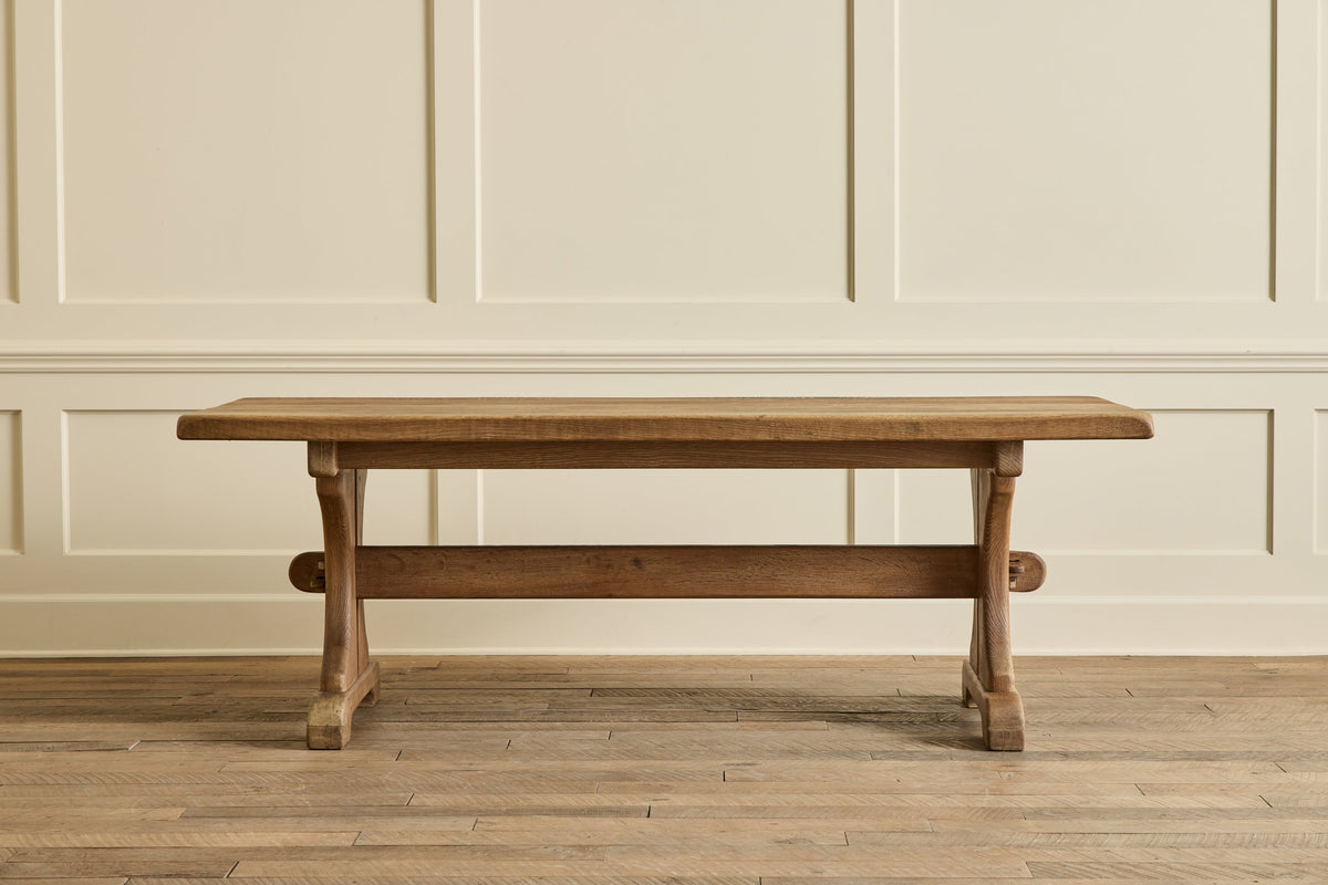 Nicky Kehoe - VTG OAK TRESTLE DINING TABLE