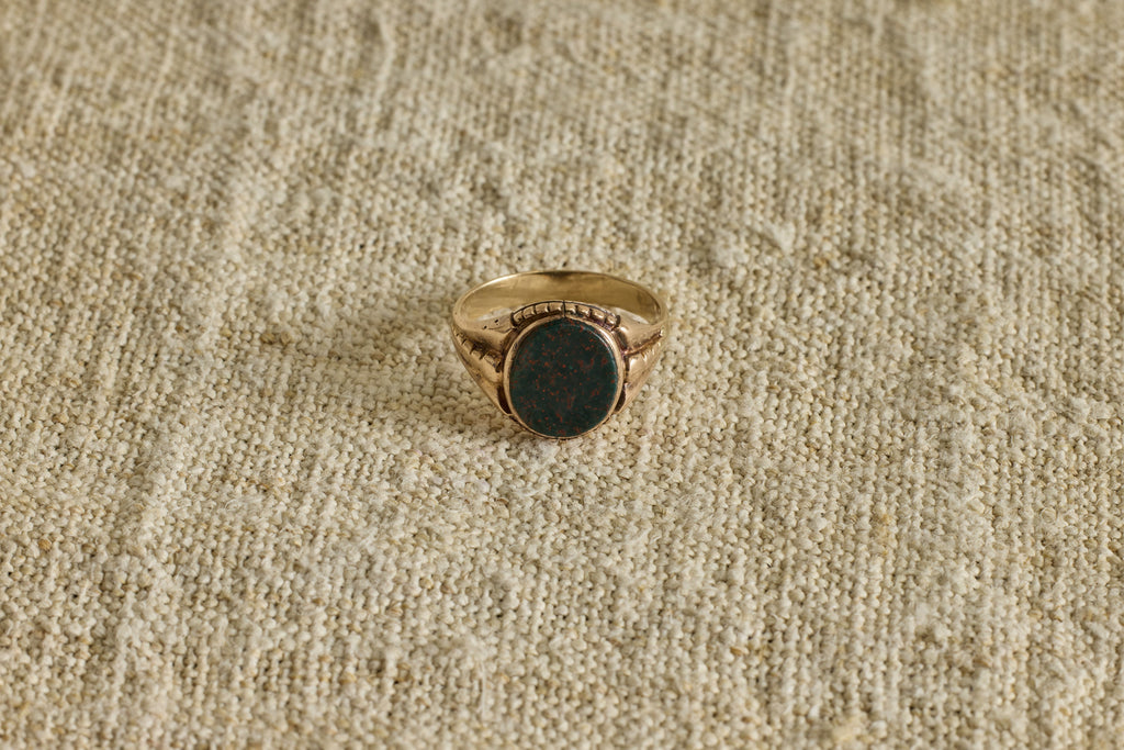 Nicky Kehoe - Late 19th Century Gold Bloodstone Signet Ring