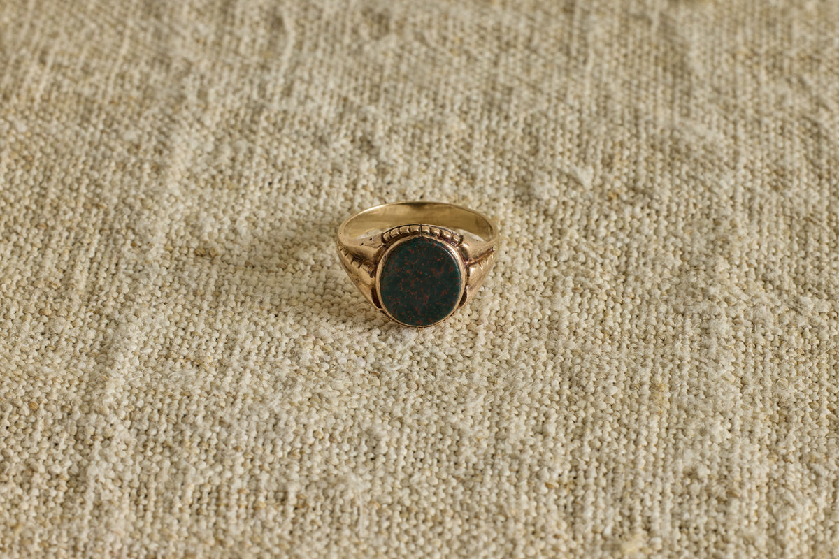 Nicky Kehoe - Late 19th Century Gold Bloodstone Signet Ring