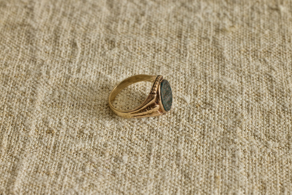 Nicky Kehoe - Late 19th Century Gold Bloodstone Signet Ring