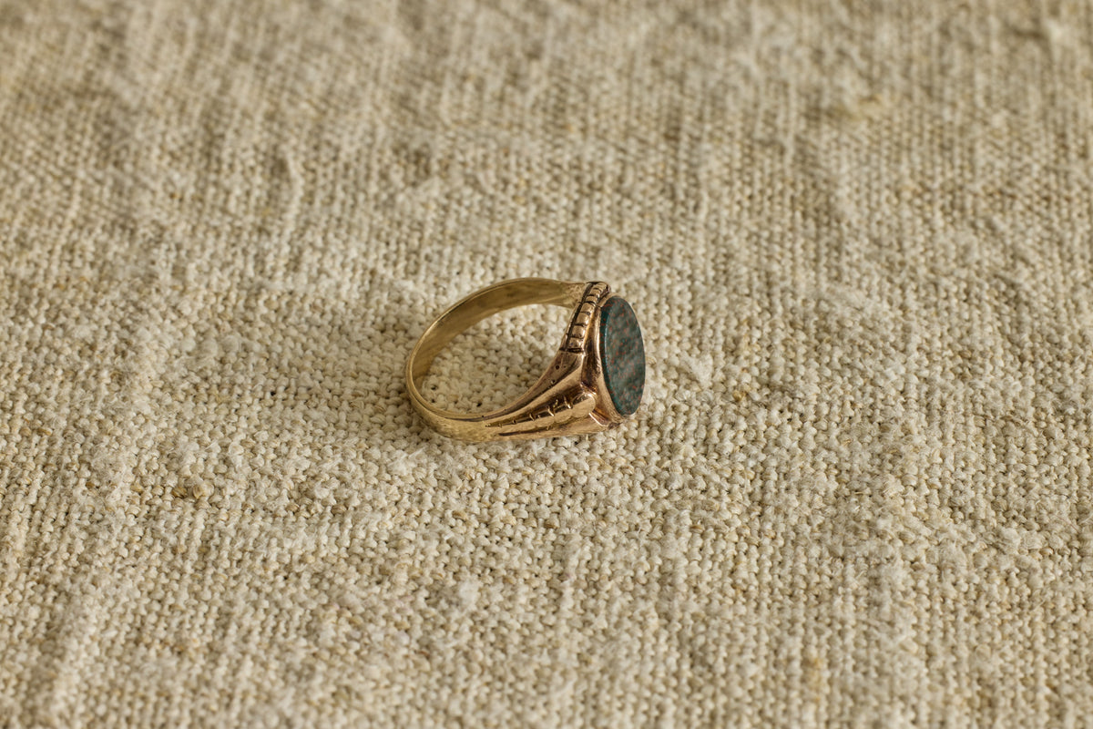 Nicky Kehoe - Late 19th Century Gold Bloodstone Signet Ring