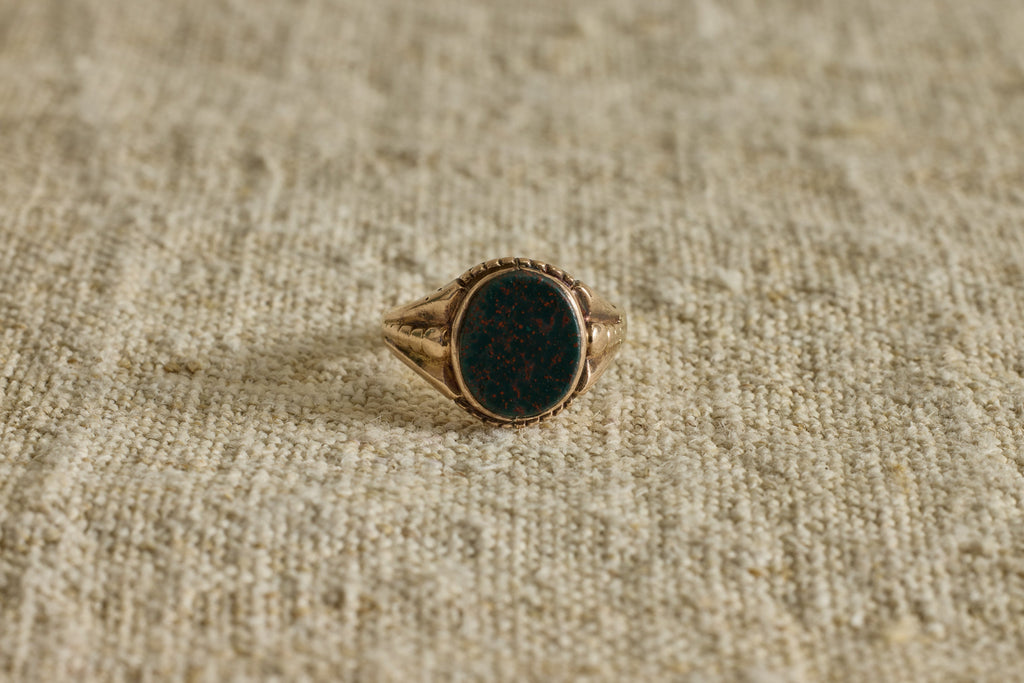 Nicky Kehoe - Late 19th Century Gold Bloodstone Signet Ring