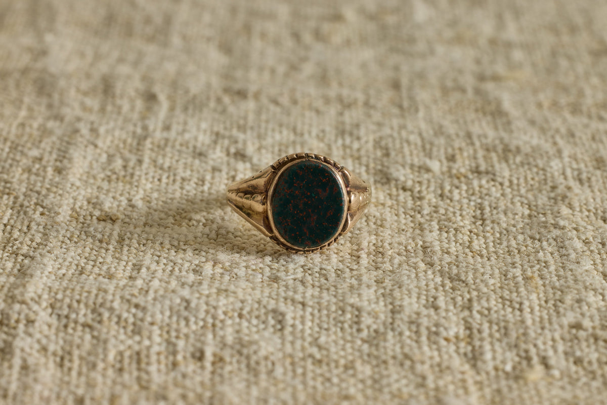 Nicky Kehoe - Late 19th Century Gold Bloodstone Signet Ring