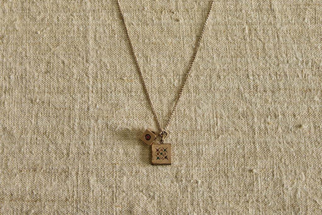 Nicky Kehoe - Late 19th Century Jeweled Locket and Cube
