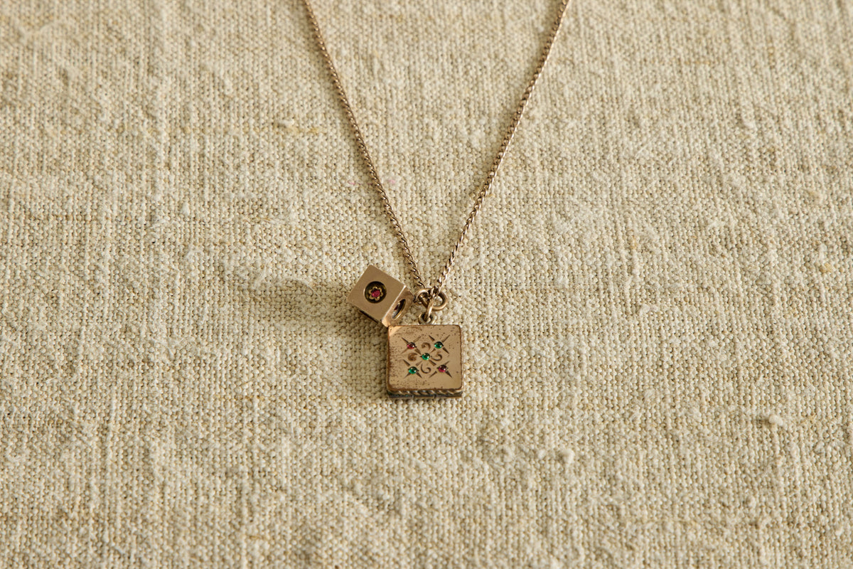 Nicky Kehoe - Late 19th Century Jeweled Locket and Cube
