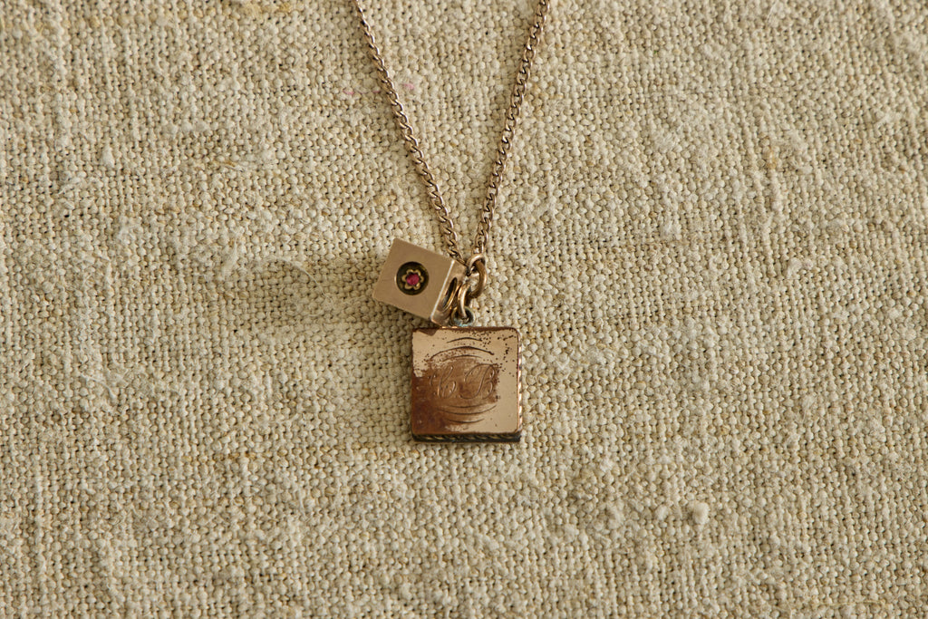 Nicky Kehoe - Late 19th Century Jeweled Locket and Cube