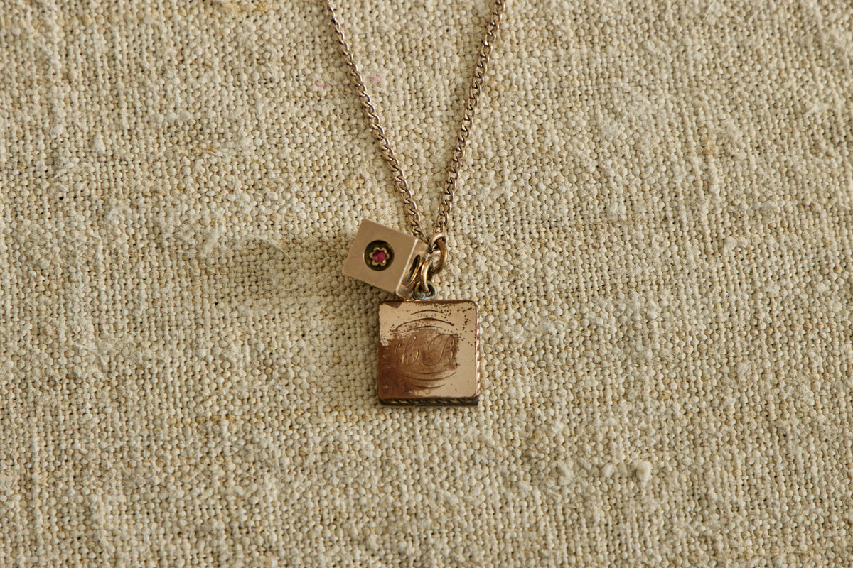 Nicky Kehoe - Late 19th Century Jeweled Locket and Cube
