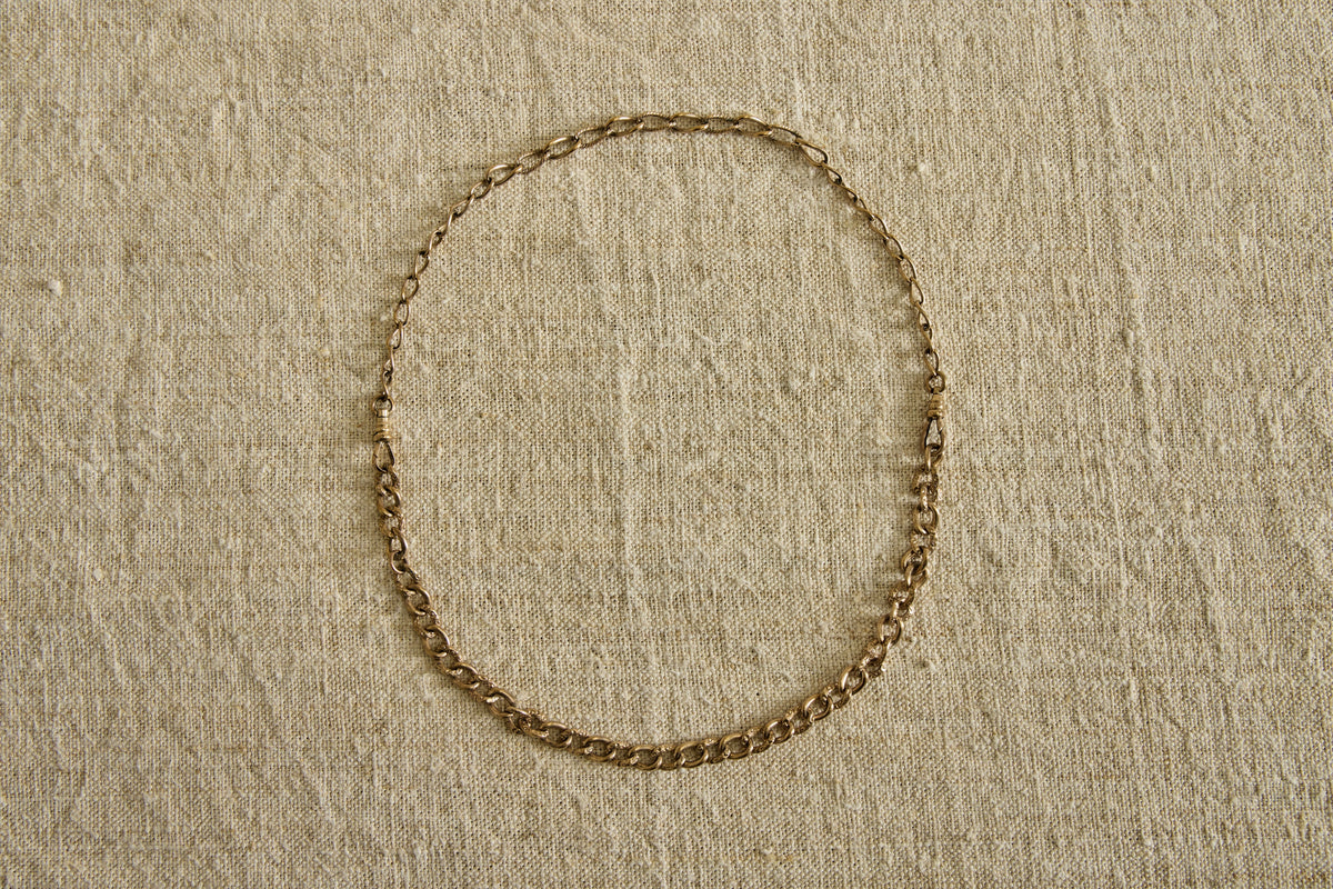 Nicky Kehoe - 19th Century Etched Curb Link Necklace