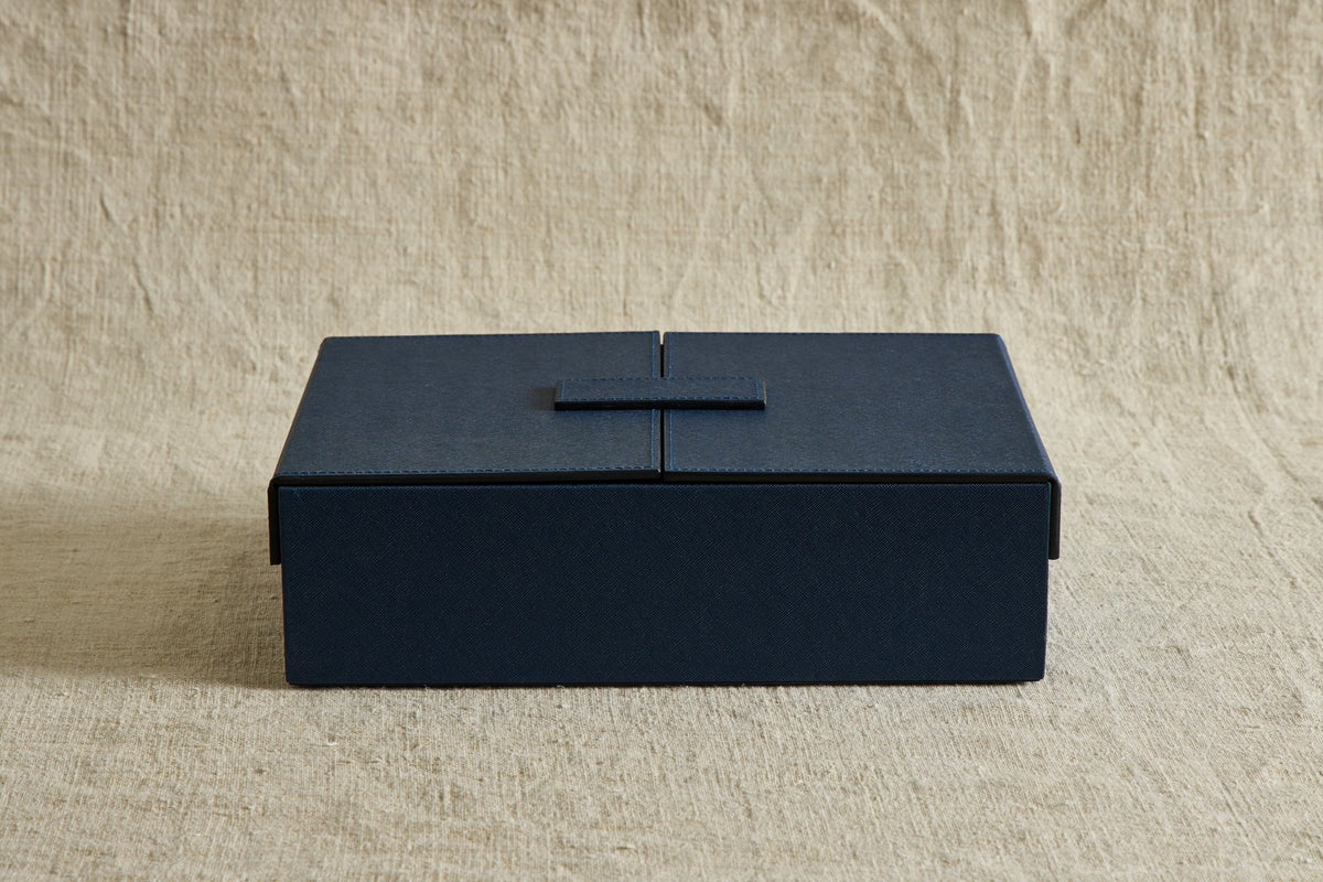 Nicky Kehoe - Rowan Leather Rummikub Set in Navy