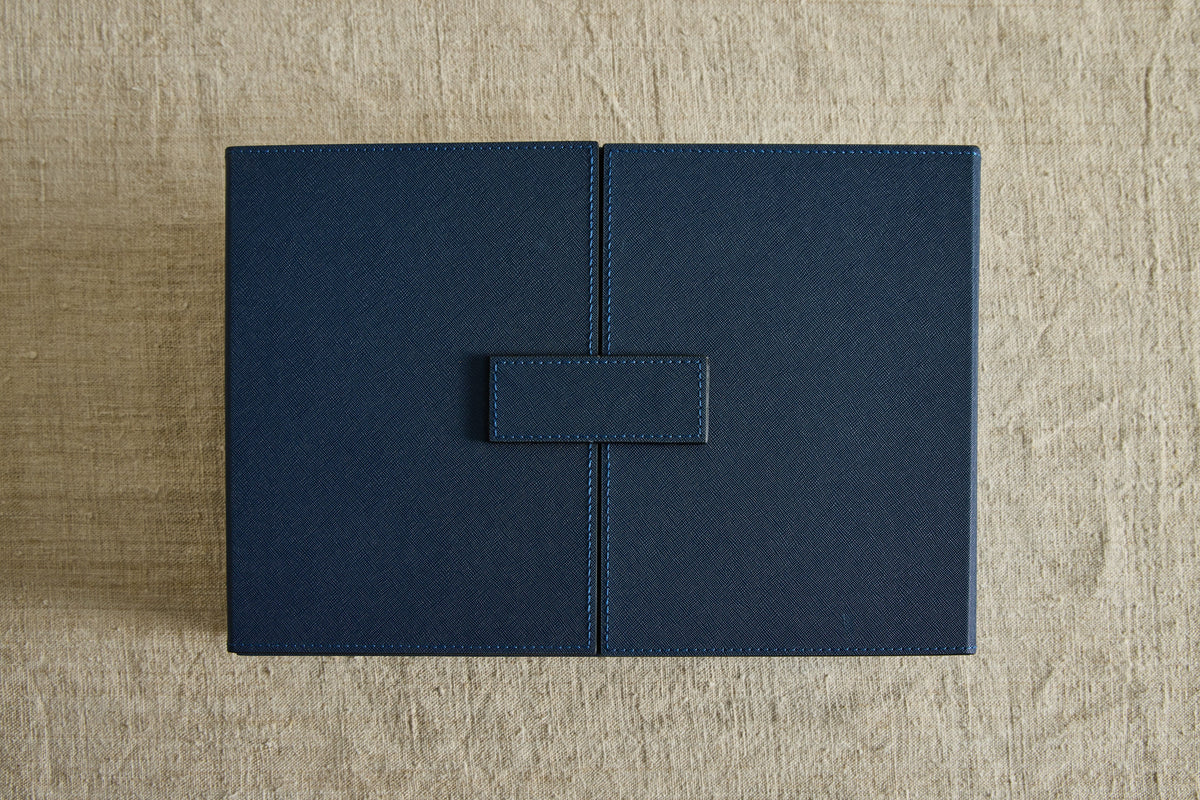 Nicky Kehoe - Rowan Leather Rummikub Set in Navy